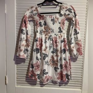 White and Floral Dress